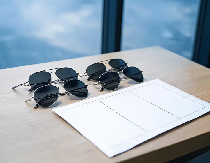 Written aviator sunglasses for women sourcing table